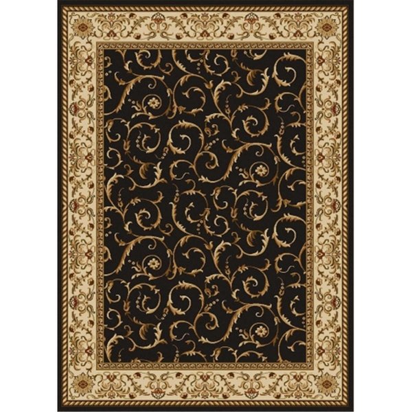 Radici 1599-1522-BROWN Como Rectangular Brown Transitional Italy Area Rug- 7 ft. 9 in. W x 11 ft. H 1599/1522/BROWN